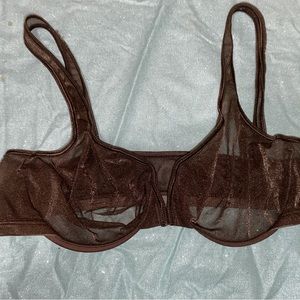 sexy chocolate brown, seethrough bra